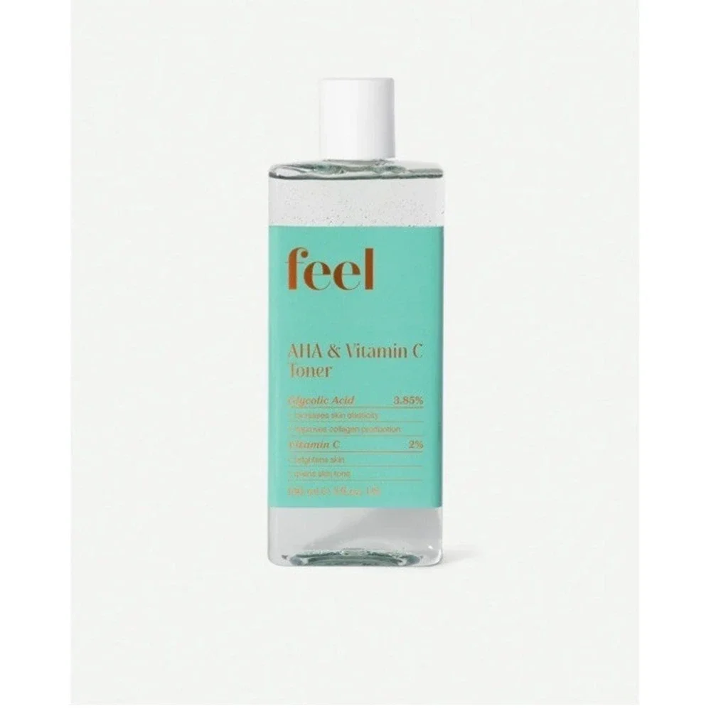 Feel AHA & Vitamin C Toner 3.85% Glycolic Acid 2% Vitamin C 150ml 5.1oz NEW - Picture 1 of 4